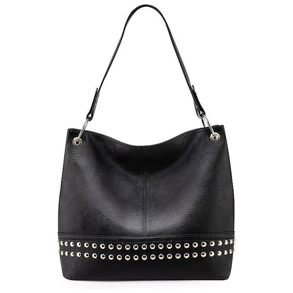 Hobo Bag Purses and Handbags for Women Top Handle Handbags D-black